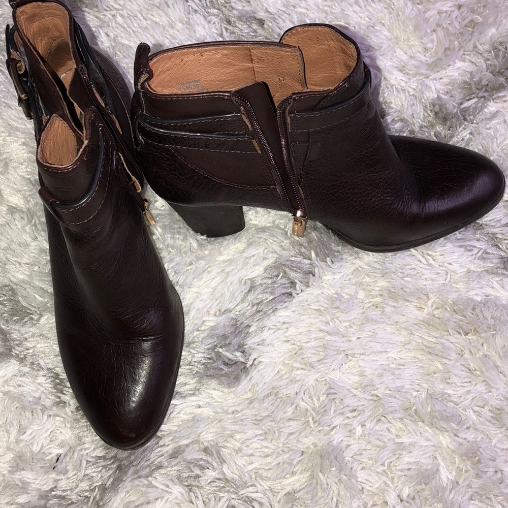 Brown Leather Booties